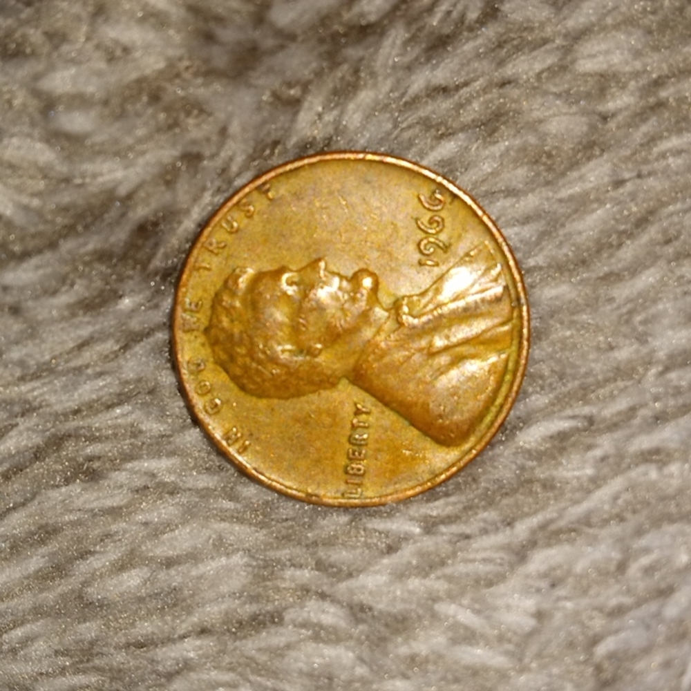 1966 penny no mint mark